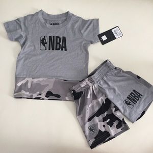 NBA camouflage cute boy shorts set